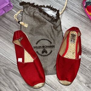 Red Canvas Espadrilles